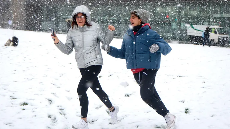 Nieve en Pamplona. I&Ntilde;IGO ALZUGARAY