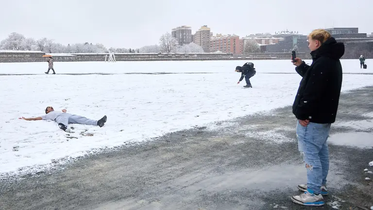 Nieve en Pamplona. I&Ntilde;IGO ALZUGARAY