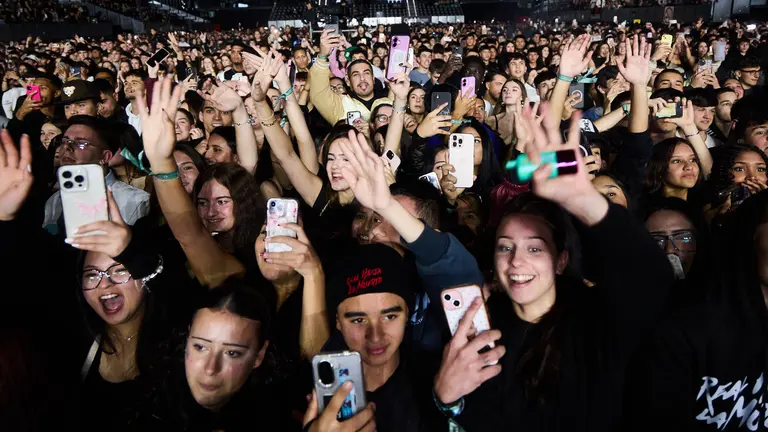 Concierto del cantante y compositor puertorriqueño de reguetón y trap latino Anuel AA en el pabellón Navarra Arena de Pamplona dentro de su gira Europe Tour 2025. IÑIGO ALZUGARAY