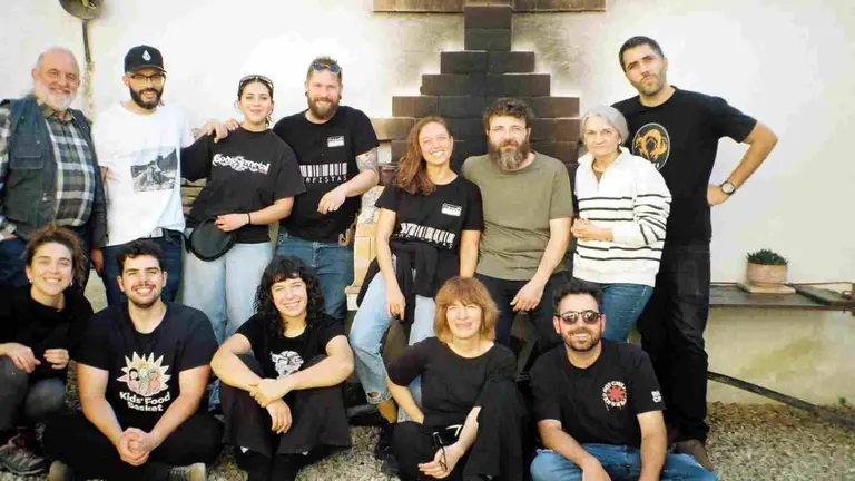 Equipo técnico del corto Pluvia, rodado en la localidad navarra de Arguedas. AYUNTAMIENTO DE ARGUEDAS