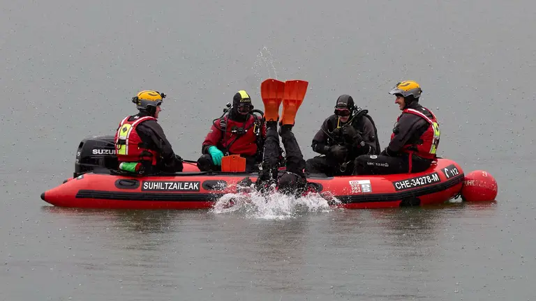 Simulacro de un accidente aéreo en Noáin. GOBIERNO DE NAVARRA