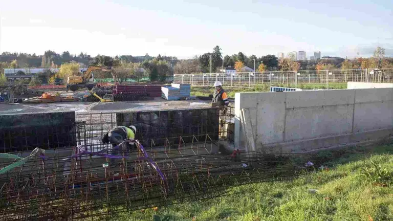 Obras en el parque de la Magdalena, en el barrio de la Chantrea. AYUNTAMIENTO DE PAMPLONA
