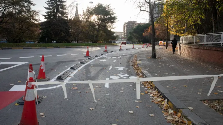 Vista de las obras en la Vuelta del Castillo. AYUNTAMIENTO DE PAMPLONA