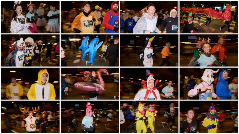 La fauna 'silvestre' que corre en pamplona la &uacute;ltima y m&aacute;s loca carrera del a&ntilde;o. PABLO LASAOSA