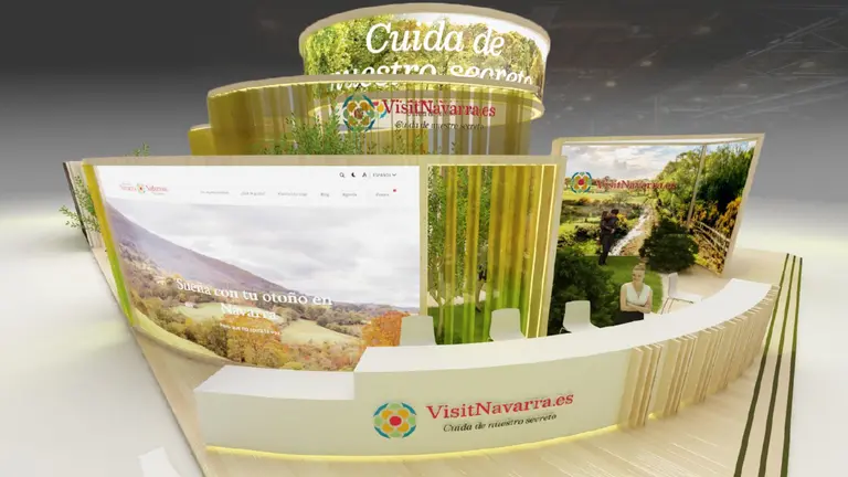 Recreaci&oacute;n del expositor de Navarra en FITUR. GOBIERNO DE NAVARRA