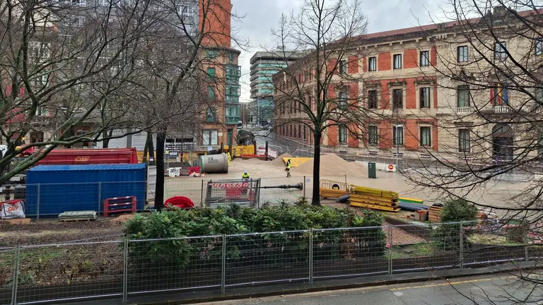 Obras de reurbanizaci&oacute;n del Paseo Sarasate de Pamplona.
EUROPA PRESS