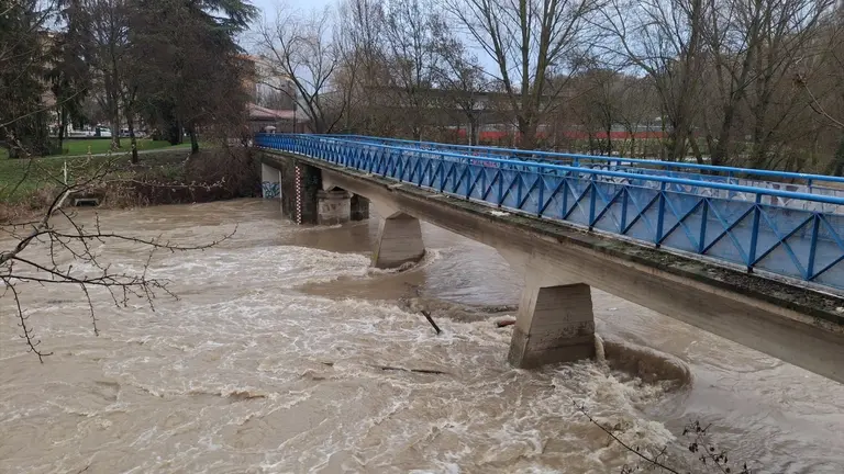 El r&iacute;o Arga a su paso por Pamplona. EUROPA PRESS