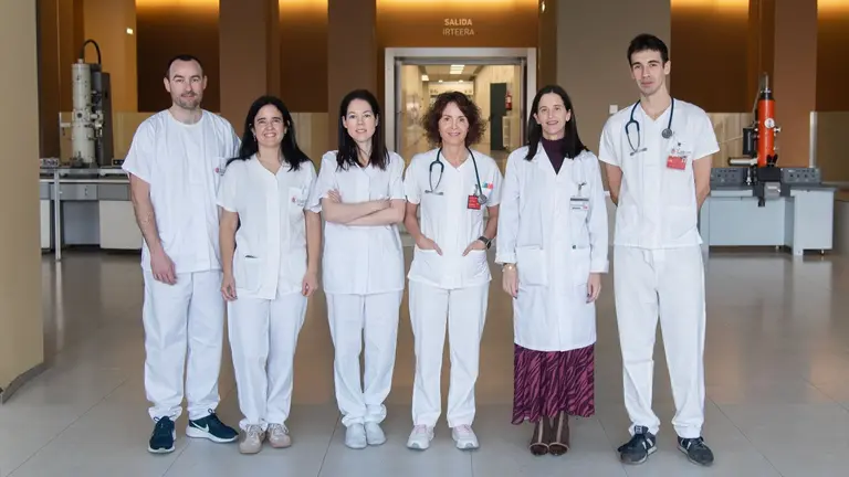 Facultativos integrantes de la Secci&oacute;n de Nutrici&oacute;n del HUN. De izda a dcha: Jorge Rojo, Maite P&eacute;rez de Ciriza, Sonsoles Botella, Ana Zugasti. GOBIERNO DE NAVARRA