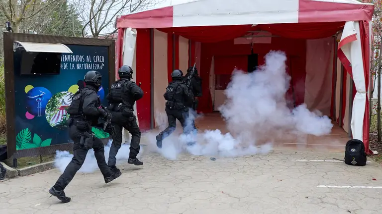 Simulacro con la Polic&iacute;a Foral en Sendaviva. GOBIERNO DE NAVARRA