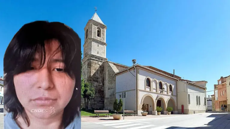 Fotomontaje con la imagen de la menor desaparecida sobre una vista de Fusti&ntilde;ana. NAVARRA.COM