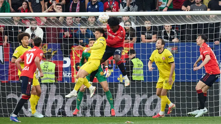 Partido de La Liga EA Sports entre CA Osasuna y Girona FC disputado en el estadio de El Sadar en Pamplona. I&Ntilde;IGO ALZUGARAY