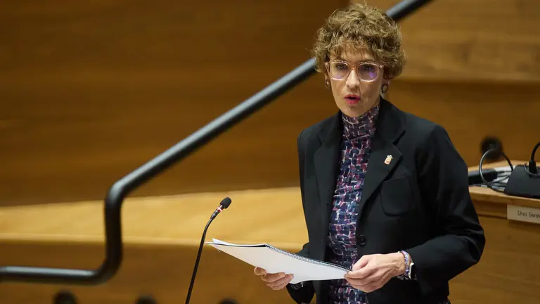 Pleno del Parlamento de Navarra. Mar&iacute;a Chivite. NAVARRA.COM