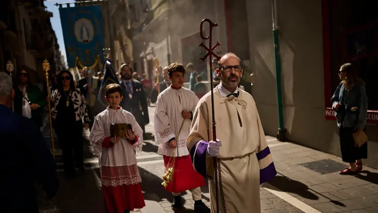 Procesi&oacute;n del Resucitado durante la Semana Santa 2026. PABLO LASAOSA