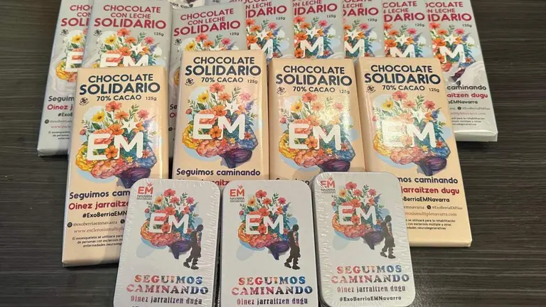 Chocolate solidario de la iniciativa de Esclerosis M&uacute;ltiple Navarra. CEDIDA