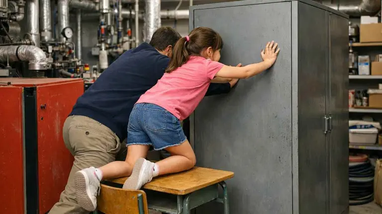 Recreaci&oacute;n del hecho juzgado en el juicio por abusos sexuales contra un profesor.