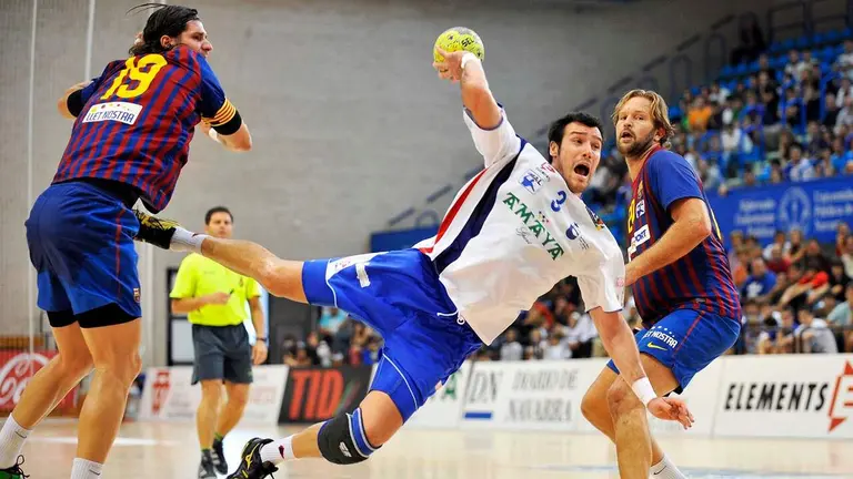 Gede&oacute;n Guardiola en acci&oacute;n en un partido San Antonio -Barcelona en 2011. Foto Daniel Fern&aacute;ndez.