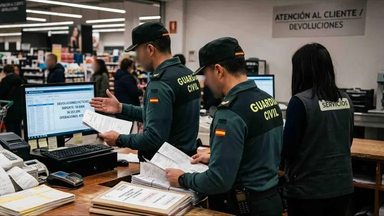 Imagen recreada por inteligencia artificial de la investigaci&oacute;n de Guardia Civil