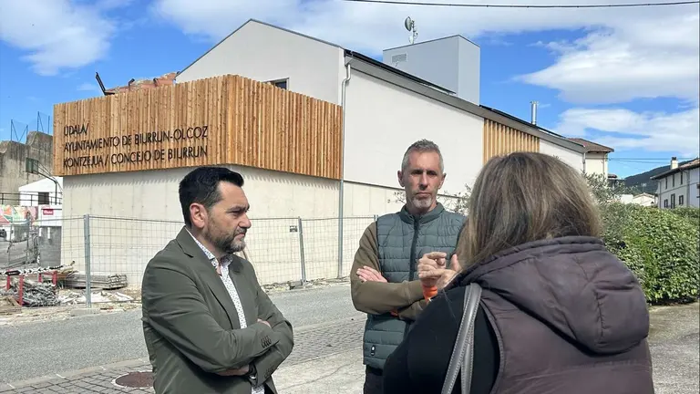 Vista de las obras en el Ayuntamiento de Biurrun-Olcoz. GOBIERNO DE NAVARRA