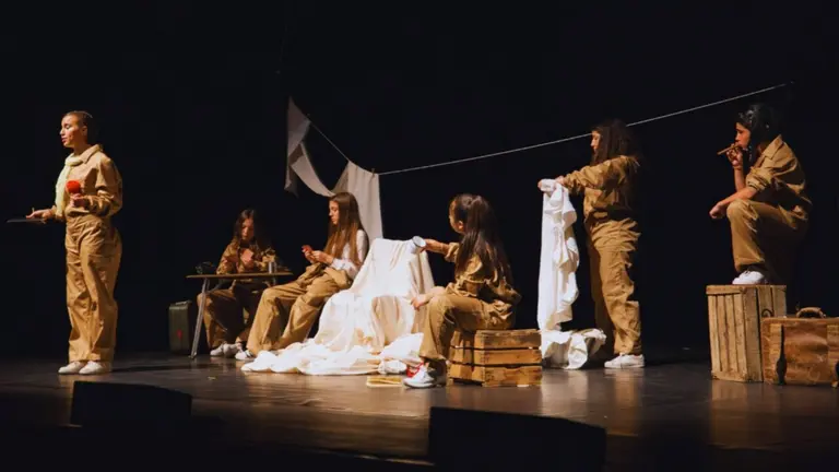 Imagen de funci&oacute;n teatral de los alumnos de Tudela. CEDIDA