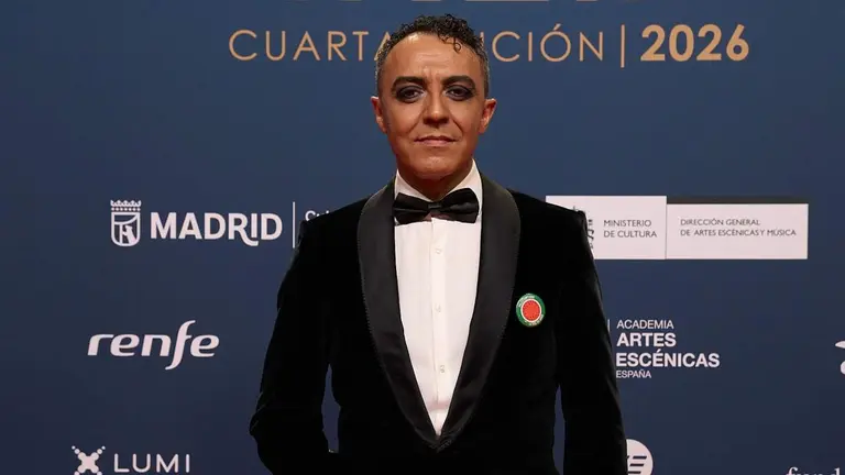 El actor pamplon&eacute;s &Aacute;ngel Ruiz en el photocall de los Premios Tal&iacute;a 2026. JUAN CARLOS TOLEDO / CEDIDA