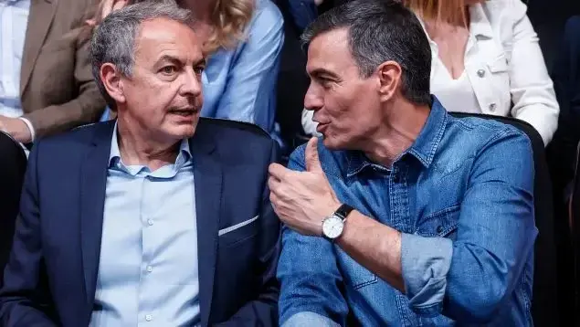 Jos&eacute; Luis Rodr&iacute;guez Zapatero con Pedro S&aacute;nchez. OK DIARIO