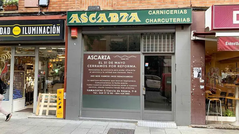 Fachada de la carnicer&iacute;a Ascarza en el barrio de San Juan en Pamplona. Navarra.com