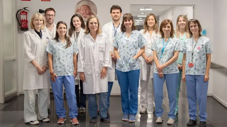 Profesionales del HUN que participan en el estudio para la detecci&oacute;n del citomegalovirus en reci&eacute;n nacidos. ELISA RETA / NAVARRABIOMED-FMS