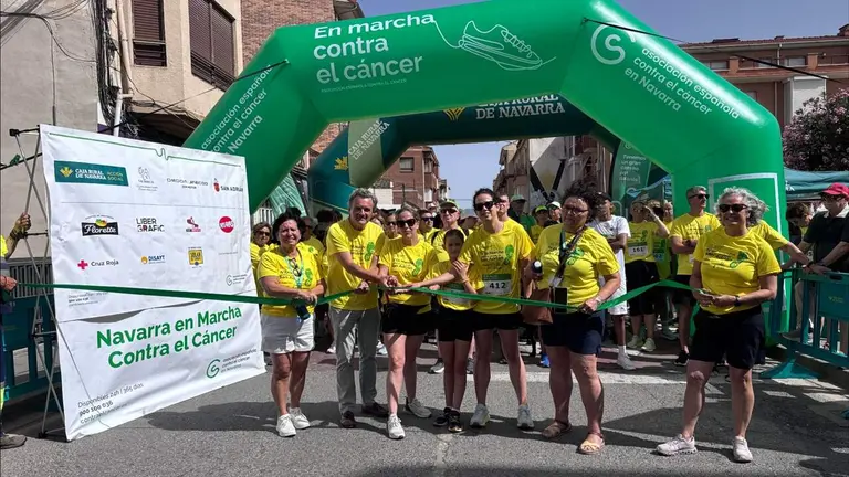 Corte de cinta de la IV Marcha Contra el C&aacute;ncer en San Adrián. CEDIDA