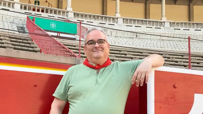 Asier Urzay en la plaza de toros de Pamplona. Navarra.com.