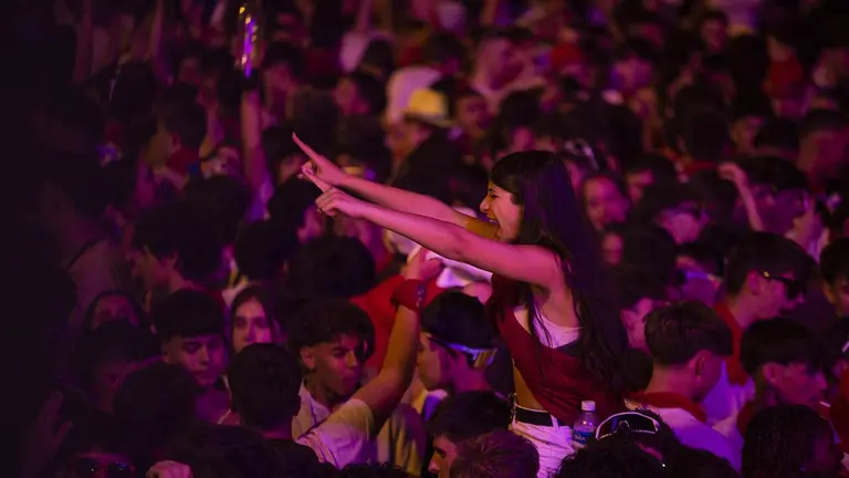 El p&uacute;blico disfrutando de una edici&oacute;n anterior de Soundfermin. AYUNTAMIENTO DE PAMPLONA