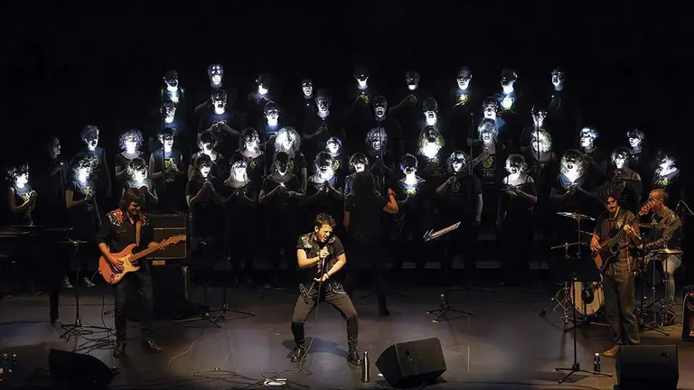 Imagen del espect&aacute;culo del cantante navarro Javier Erro. CEDIDA