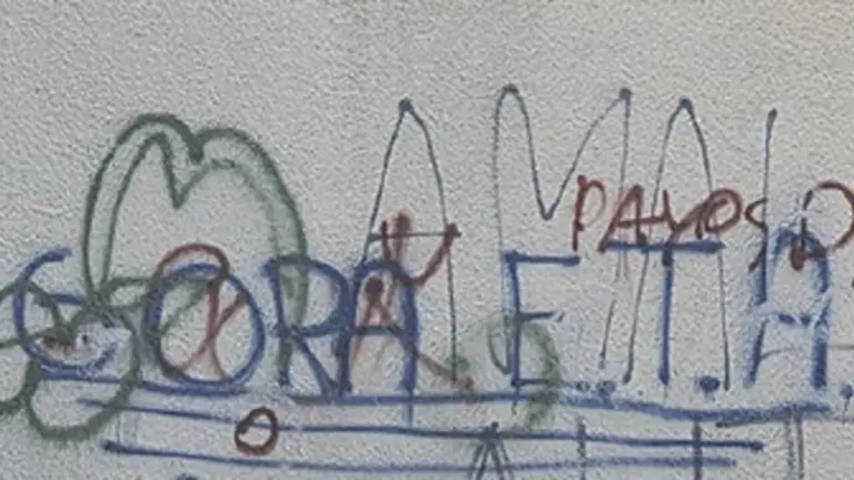 Pintadas de 'Gora ETA' en la localidad de Echarri-Aranaz