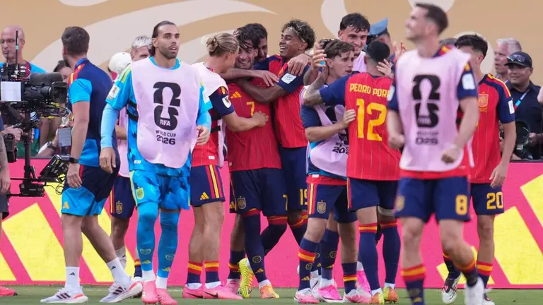 Celebraci&oacute;n del gol de Ferran Torres en la final del Mundial 2026 entre Espa&ntilde;a y Argentina. AFP7 / EUROPA PRESS