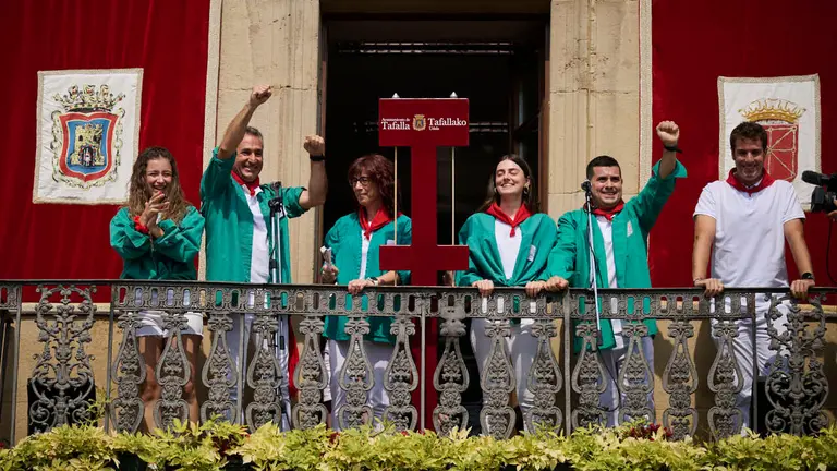 Tafalla da comienzo a sus fiestas 2026 con el Chupinazo. PABLO LASAOSA