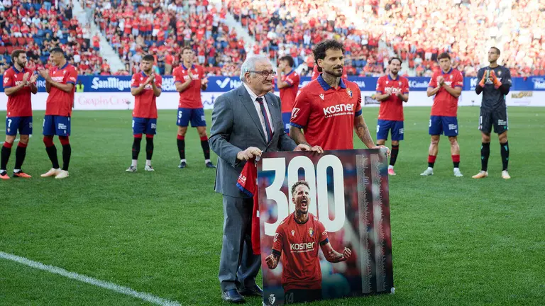 Rub&eacute;n Garc&iacute;a durante el partido de LaLiga EA Sports entre CA Osasuna y Getafe CF disputado en el estadio de El Sadar en Pamplona. I&Ntilde;IGO ALZUGARAY