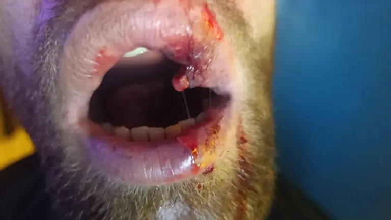 Un hombre con lesiones en la boca tras una pelea en Tudela. POLIC&Iacute;A LOCAL DE TUDELA