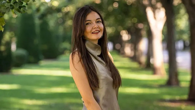 Ana Mar&iacute;a Amadoz, en la UPNA. UNIVERSIDAD P&Uacute;BLICA DE NAVARRA