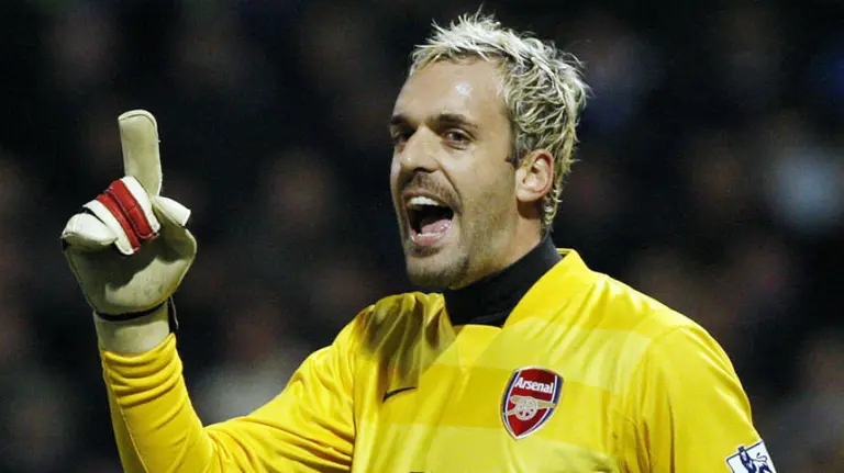 Manolo Almunia con la camiseta del Arsenal inglés. Europa Press.