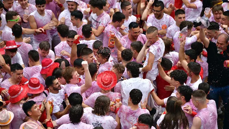 Ambiente en sanferminero Pamplona. PABLO LASAOSA