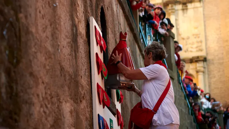Momentos previos al primer encierro de San Fermín 2022 en Santo Domingo. IRANZU LARRASOAÑA