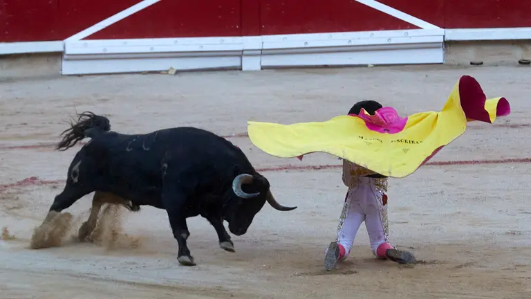 Cuarta corrida de la Feria del Toro de San Fermín 2022 con toros de la ganadería La Palmosilla para los diestros Rafaelillo, Manuel Escribano y Leo Valadez. IÑIGO ALZUGARAY