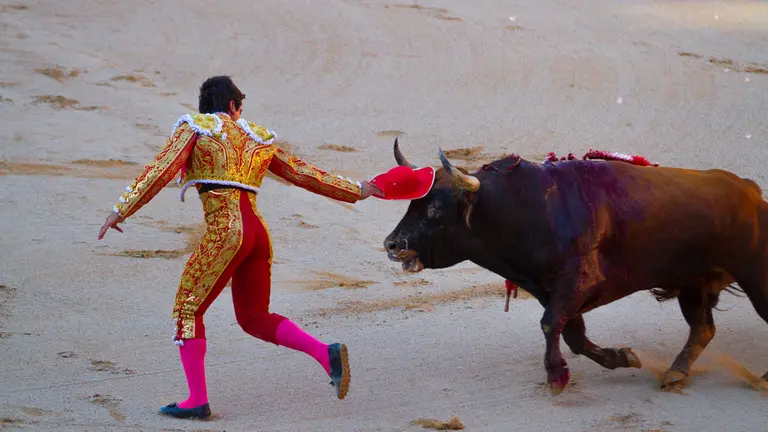 Quinta corrida del 11 de julio de San Fermín 2022 con toros de Cebada Gago para los toreros Juan Leal, Román y Jesús Enrique Colomo. ALEJANDRO VELASCO