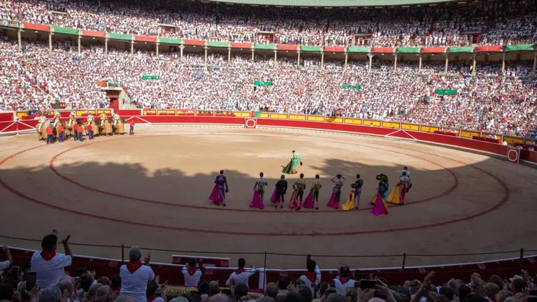 Antonio Ferrera antes de encerrarse en la plaza de toros de Pamplona con seis toros de Miura en la última corrida de toros de San Fermín. MAITE H. MATEO