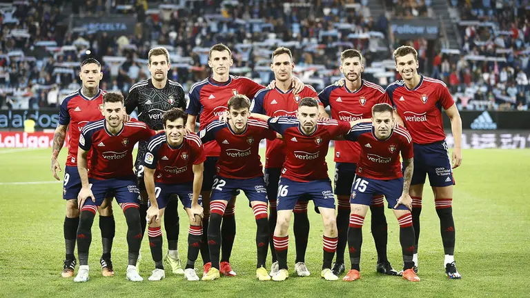 Equipo titular de los rojillos ante el Celta en Balaídos. CA Osasuna.