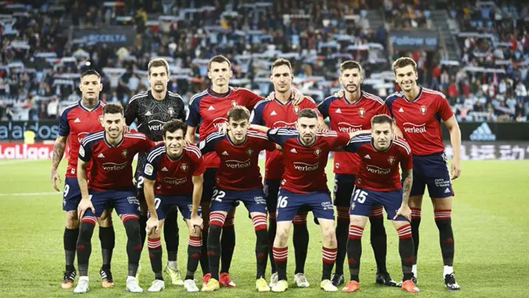 Alineación de Osasuna la temporada pasada ante el Celta en Vigo. Efe.
