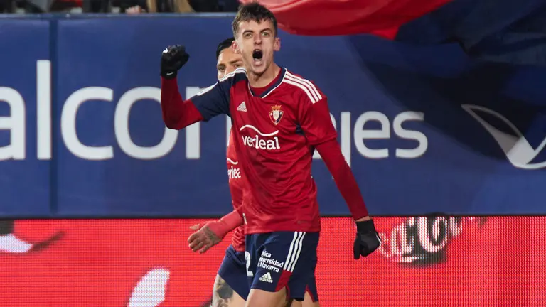 Partido entre CA Osasuna y RCD Mallorca disputado en el estadio de El Sadar. IÑIGO ALZUGARAY