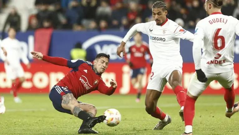 Gol de Chimy Ávila ante el Sevilla. CA Osasuna.