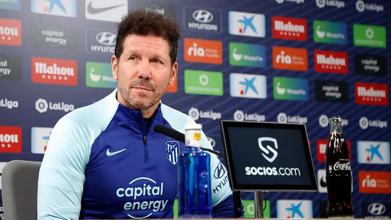 El entrenador del Atlético de Madrid, Diego Pablo Simeone.
ATLÉTICO DE MADRID.