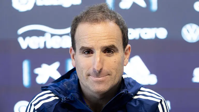 Jagoba Arrasate en una rueda de prensa. CA Osasuna.