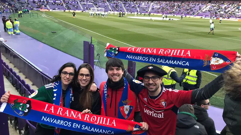 Lorea, Nerea, Gorka e Iker en el estadio José Zorrilla de Valladolid. Cedida.